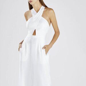 BCBGMaxAzria Criss-Cross Halter Jumpsuit